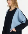 Kot parçalı oversize elbise-Siyah