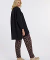 Leopar desen cep detaylı takım