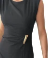 Linda Elegance Yırtmaç Detaylı Midi Abiye Elbise-Siyah