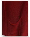 Merserize oversize asimetrik tek cepli triko-Kırmızı