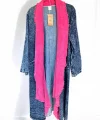 Pamuk Garnili Kot Kaftan-Fuşya
