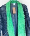 Pamuk Garnili Kot Kaftan-Yeşil