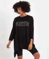 Queen Oversize viskon tunik elbise