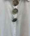 Sardunya oversize uzun tunik gömlek-Beyaz