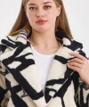 Zebra Düğmeli Kaban