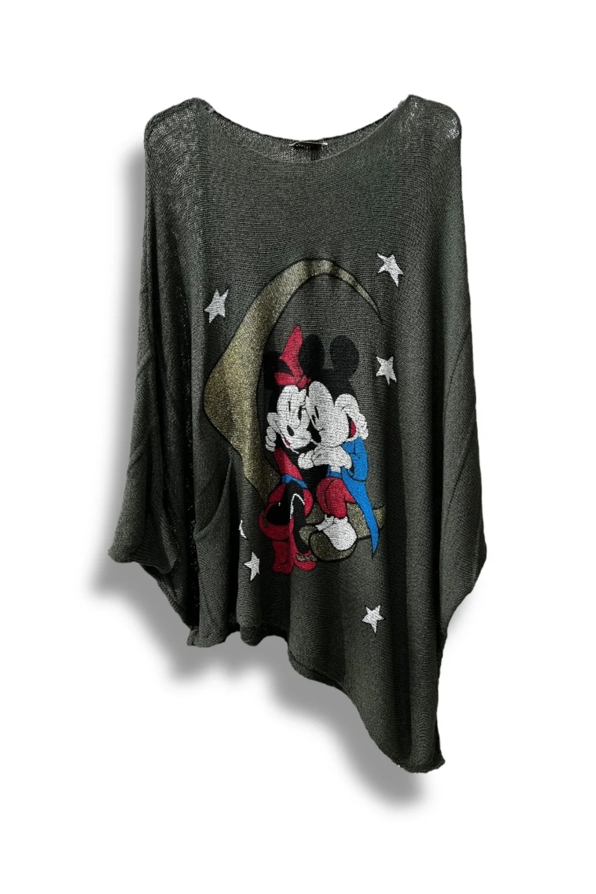 Kadın Merserize Triko Bluz – Oversize Rahat Kalıp, Baskılı Bluz (38-48 Beden)