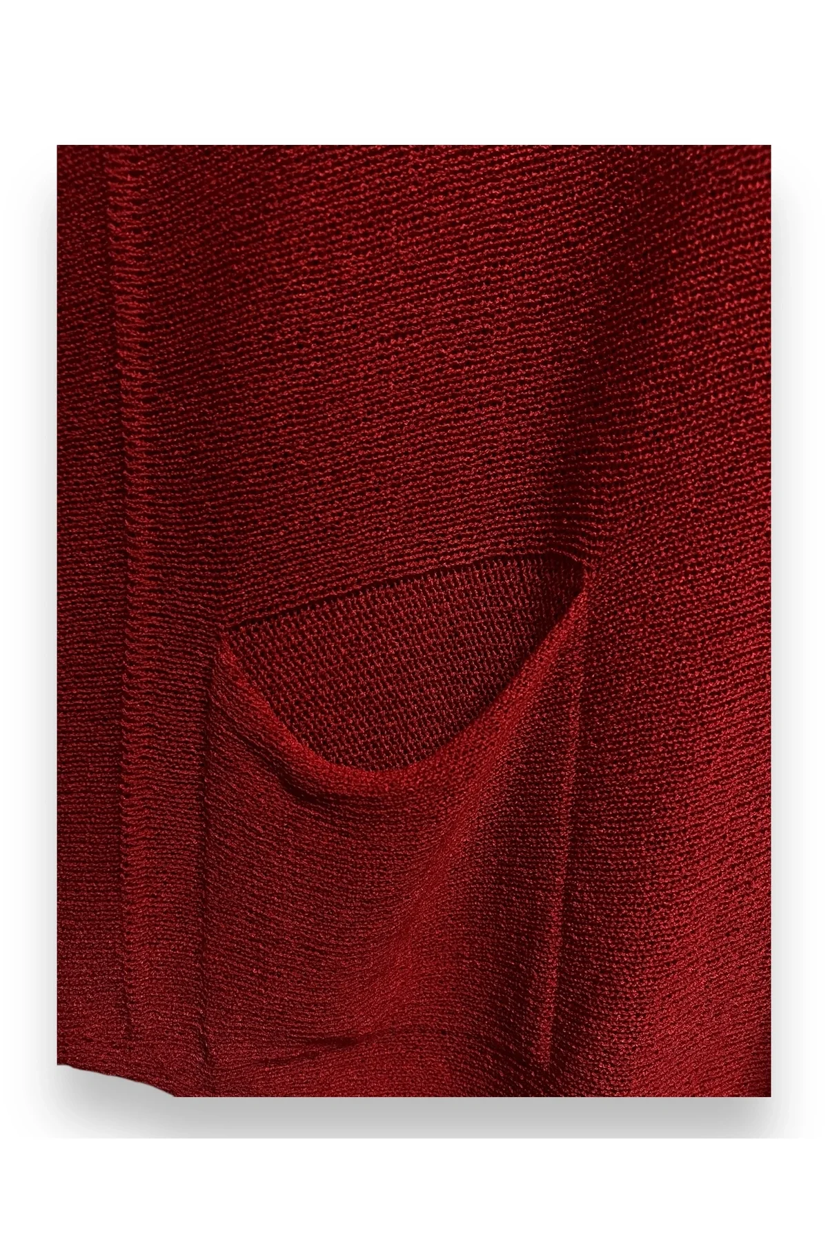 Merserize oversize asimetrik tek cepli triko