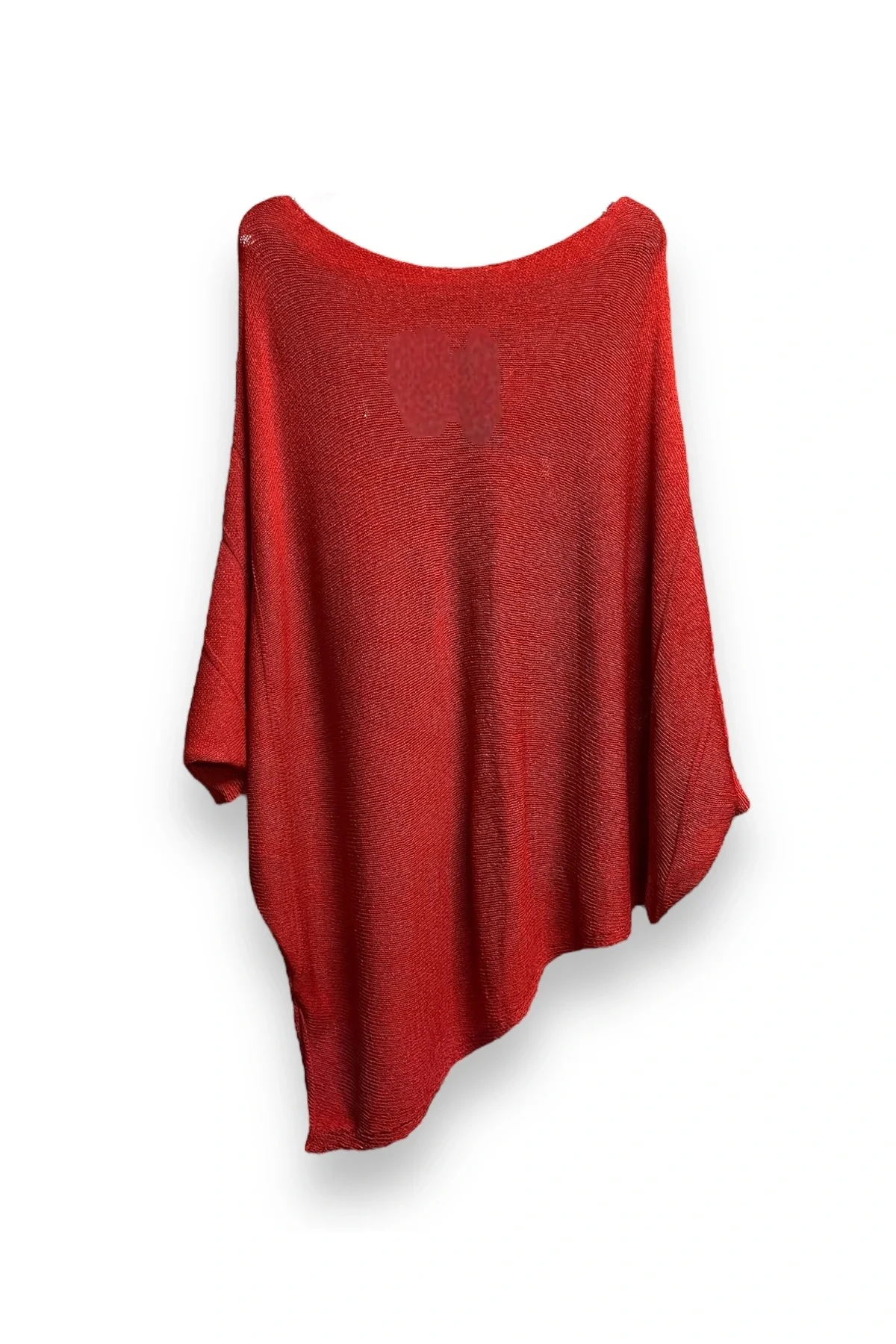 Merserize oversize asimetrik tek cepli triko