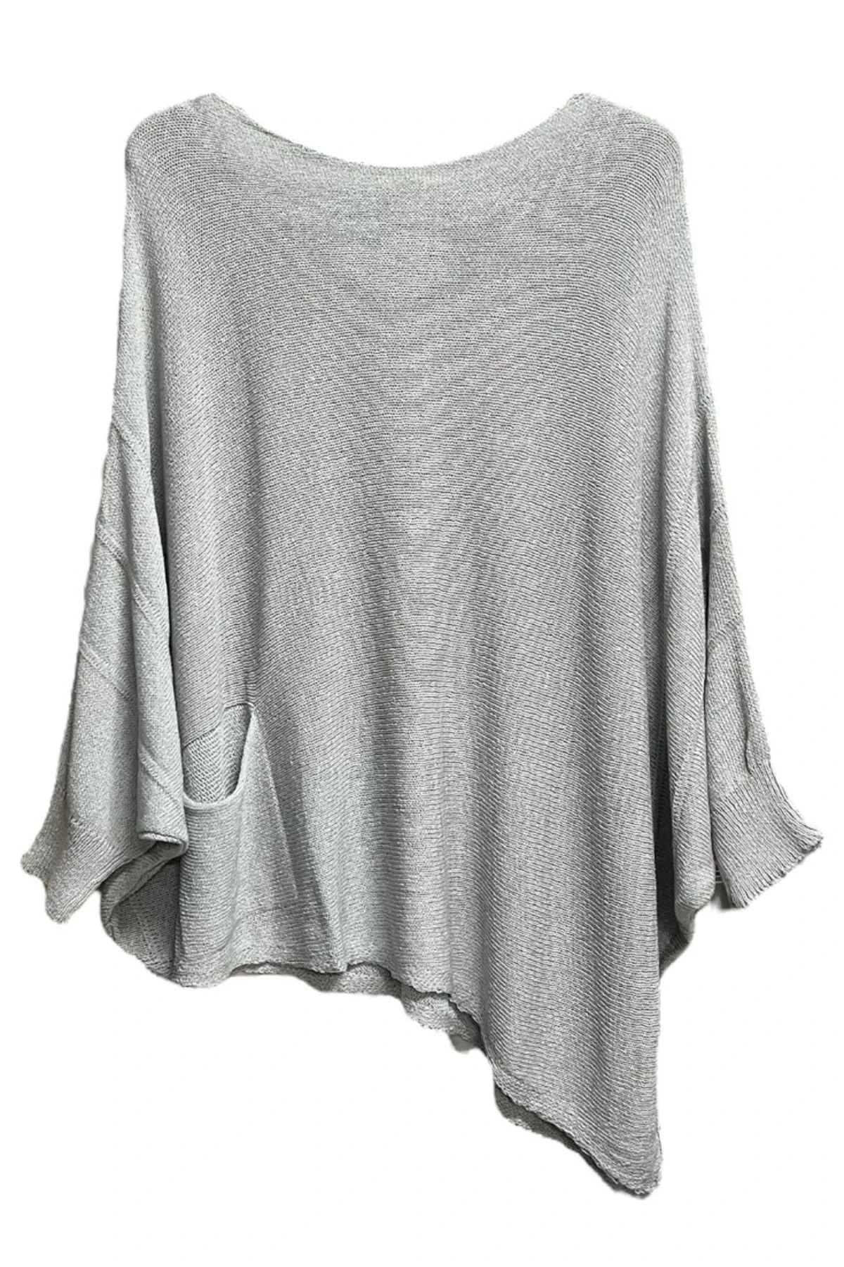 Merserize oversize asimetrik tek cepli triko