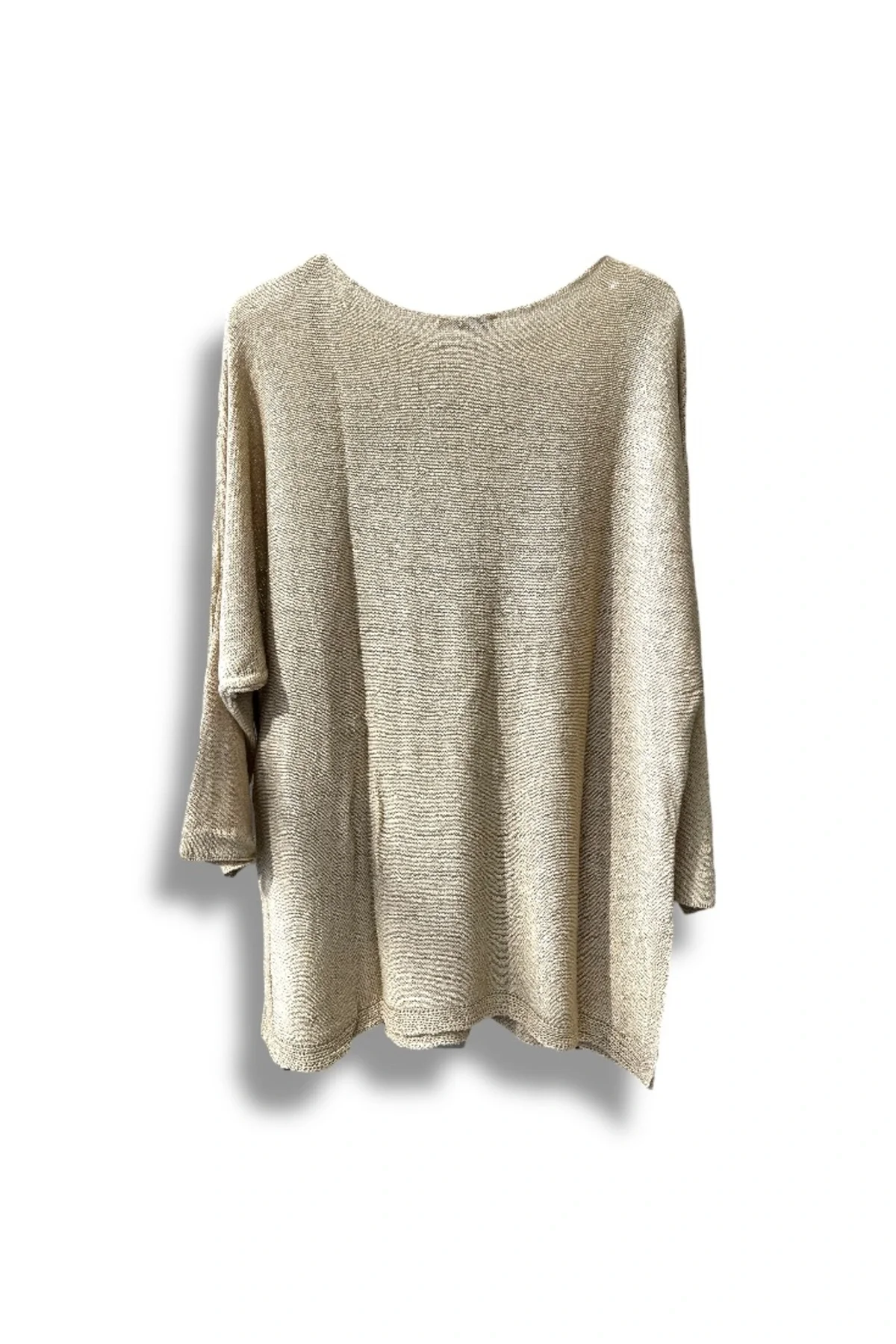 Merserize Triko Kadın Oversize Tunik - 38-52 Beden Uyumlu Standart Beden