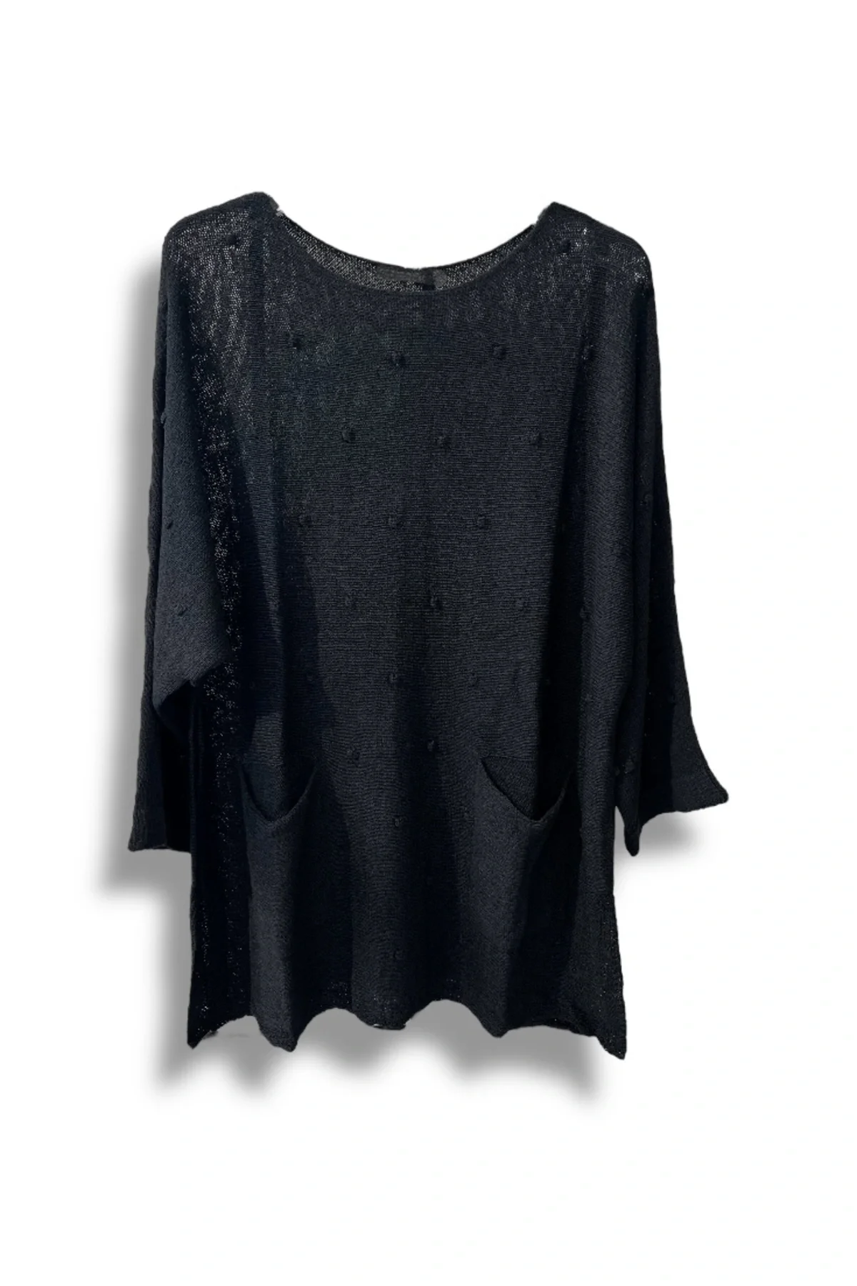 Merserize Triko Kadın Oversize Tunik - 38-52 Beden Uyumlu Standart Beden