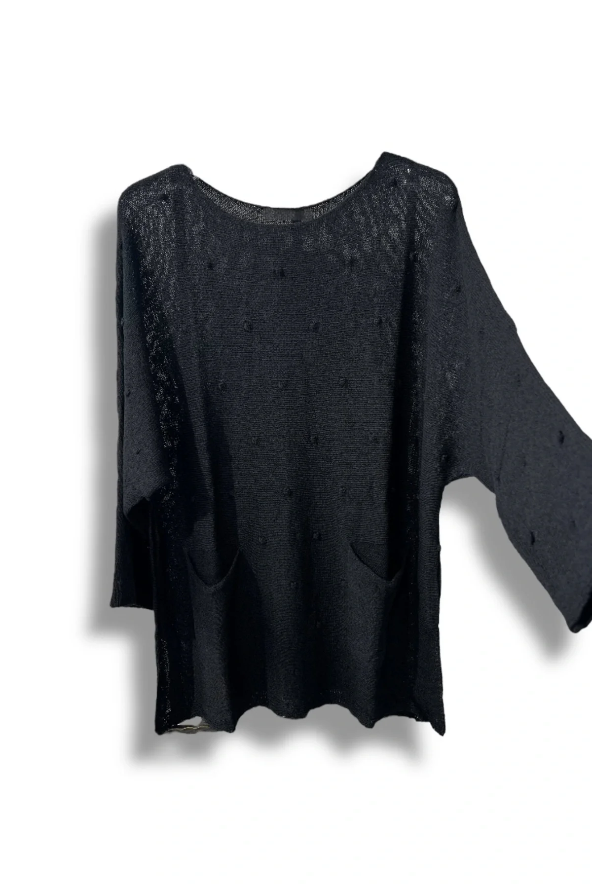 Merserize Triko Kadın Oversize Tunik - 38-52 Beden Uyumlu Standart Beden