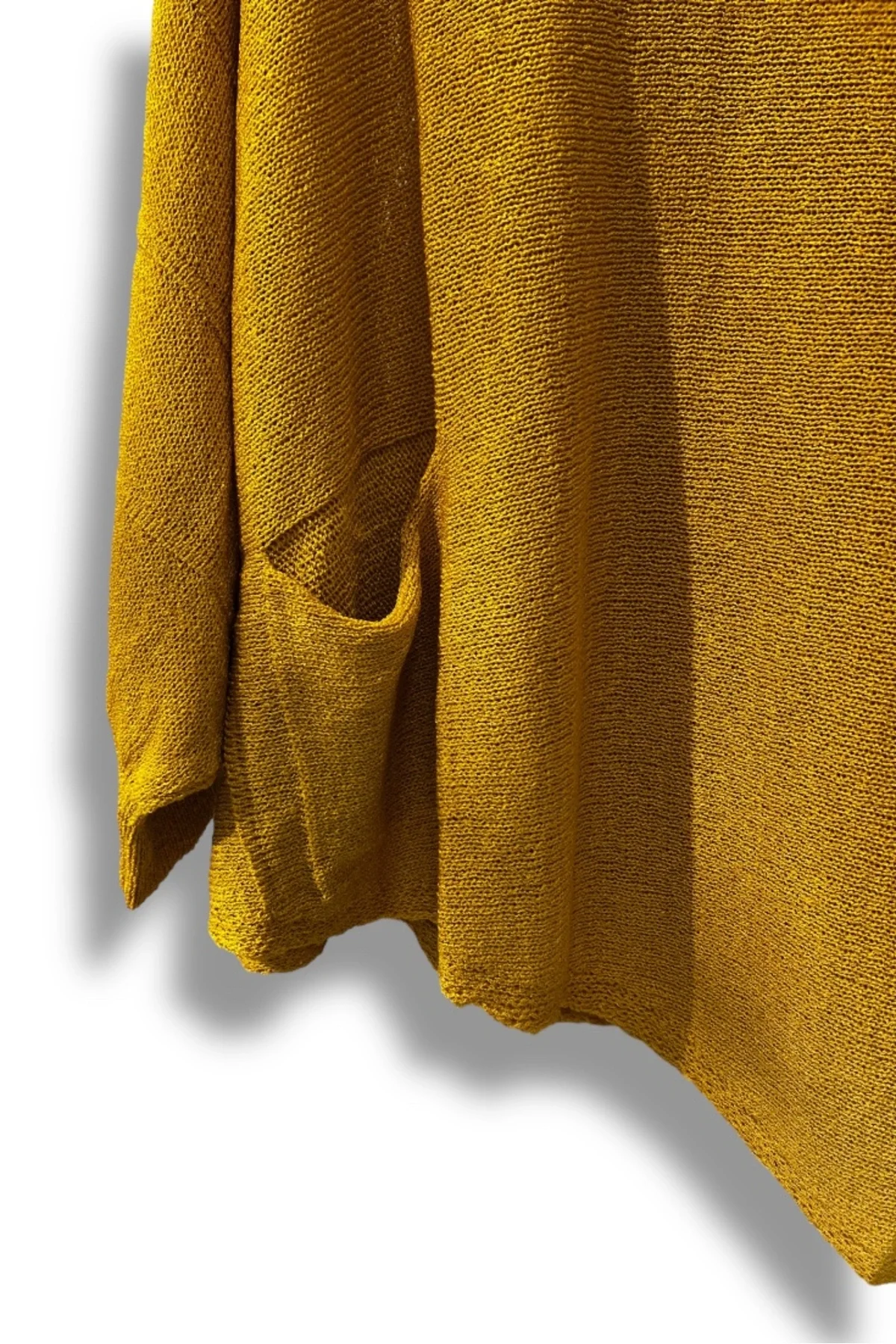 Oversize Cepli Merserize Bluz | 38-52 Beden Uyumlu Rahat Kalıp Triko