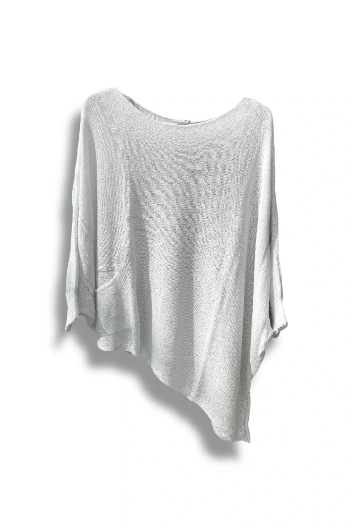 Oversize Cepli Merserize Bluz | 38-52 Beden Uyumlu Rahat Kalıp Triko