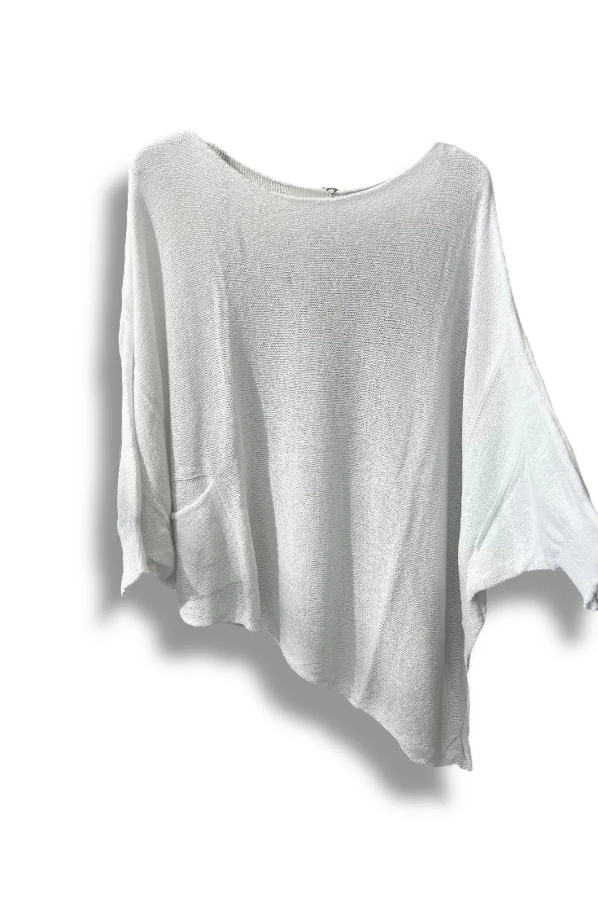 Oversize Cepli Merserize Bluz | 38-52 Beden Uyumlu Rahat Kalıp Triko