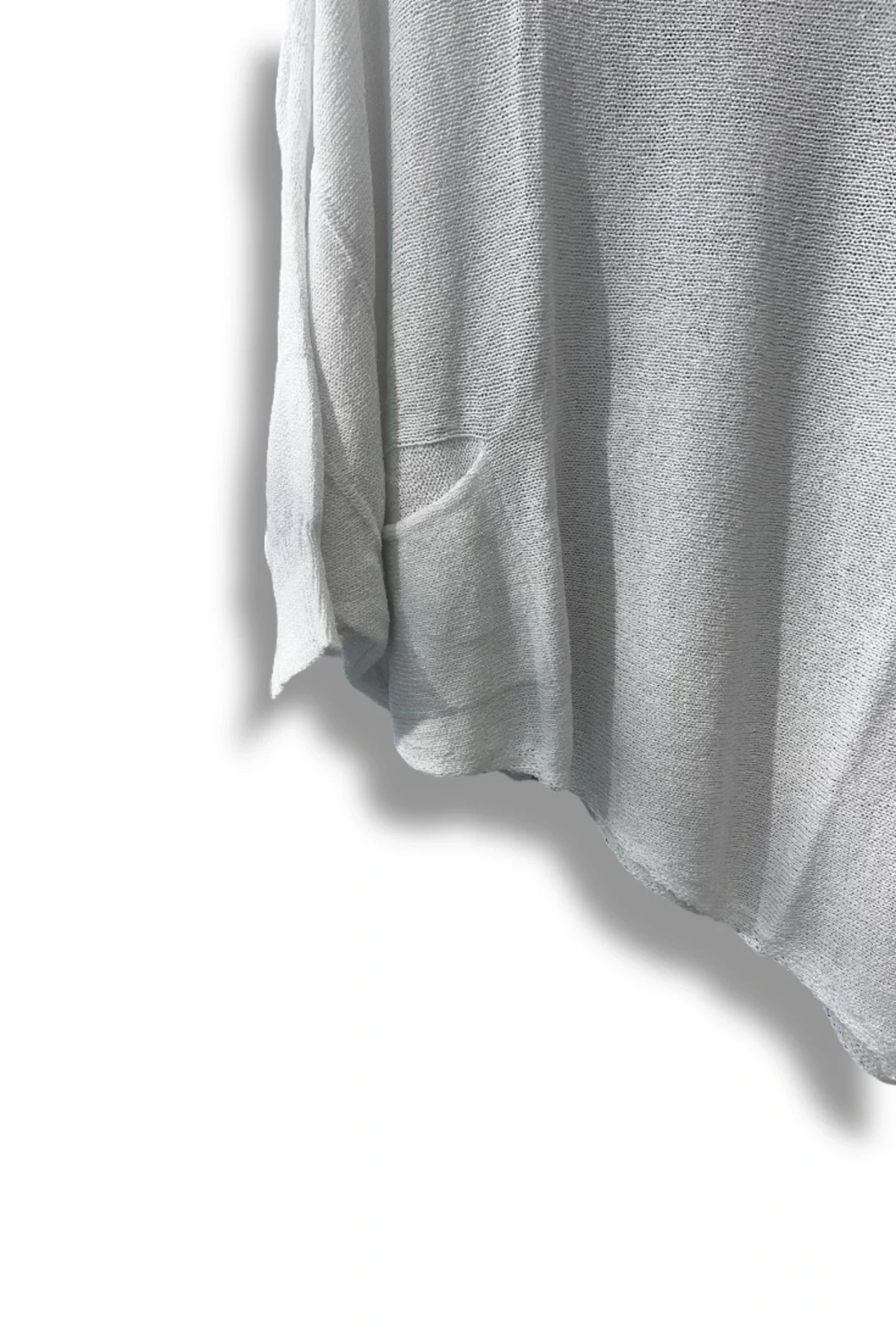 Oversize Cepli Merserize Bluz | 38-52 Beden Uyumlu Rahat Kalıp Triko