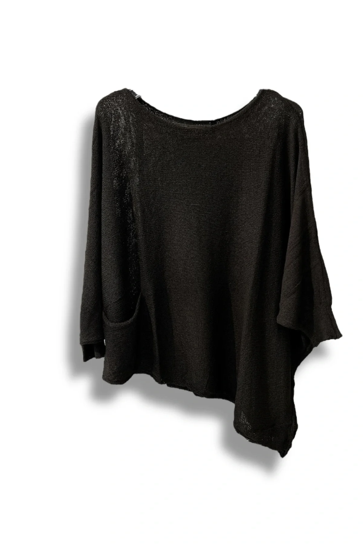 Oversize Cepli Merserize Bluz | 38-52 Beden Uyumlu Rahat Kalıp Triko