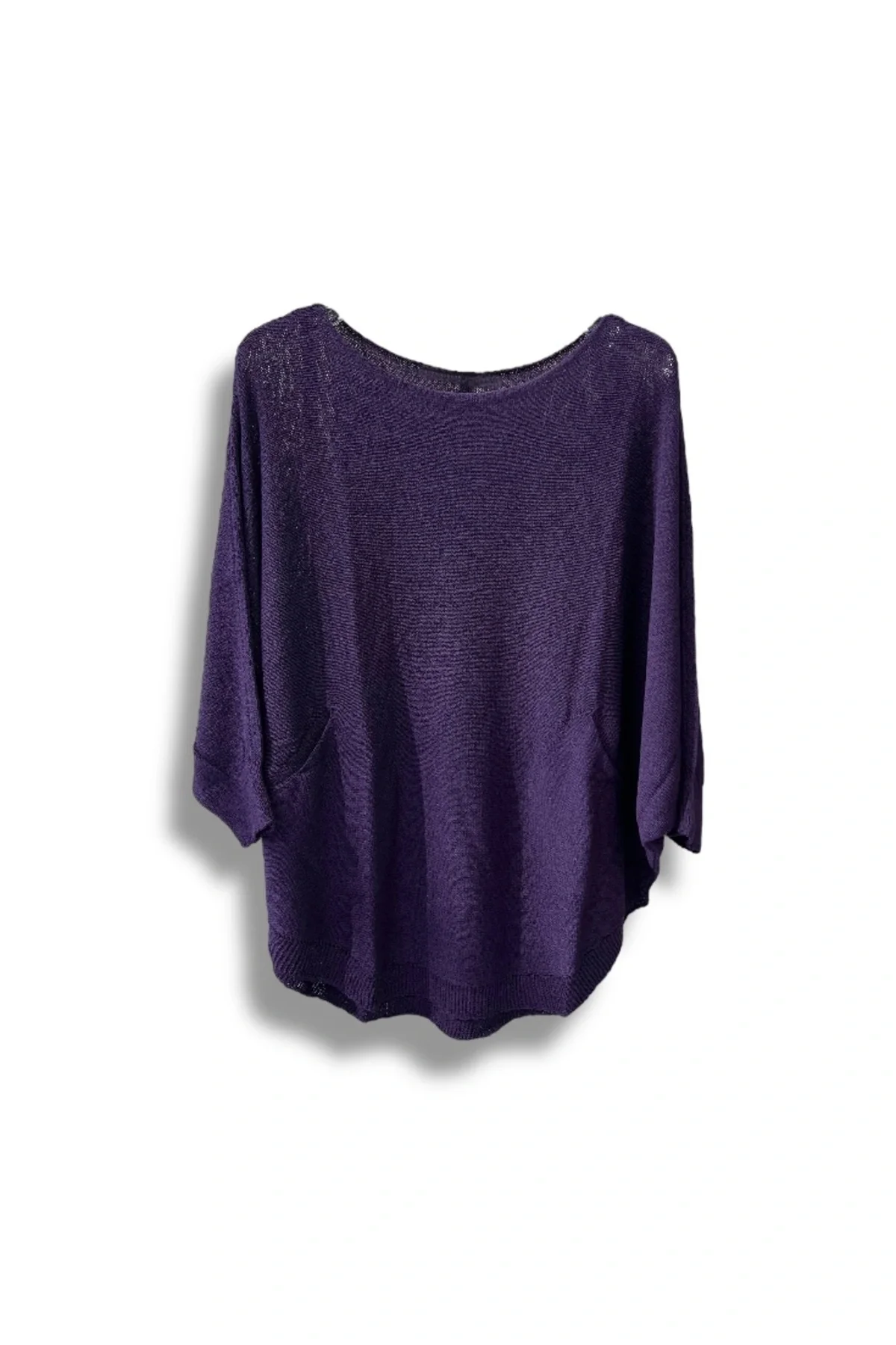 Oversize Cepli Merserize Bluz | 38-52 Beden Uyumlu Rahat Kalıp Triko