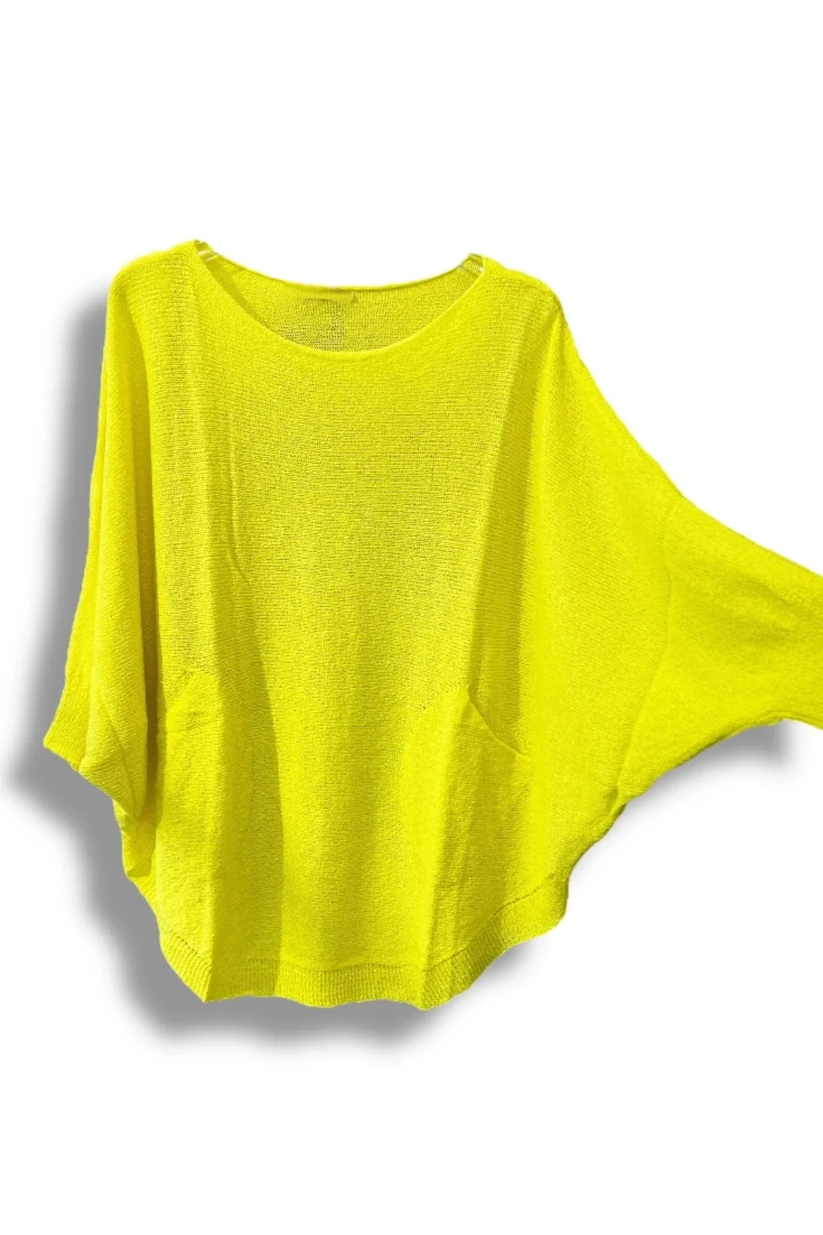 Oversize Cepli Merserize Bluz | 38-52 Beden Uyumlu Rahat Kalıp Triko