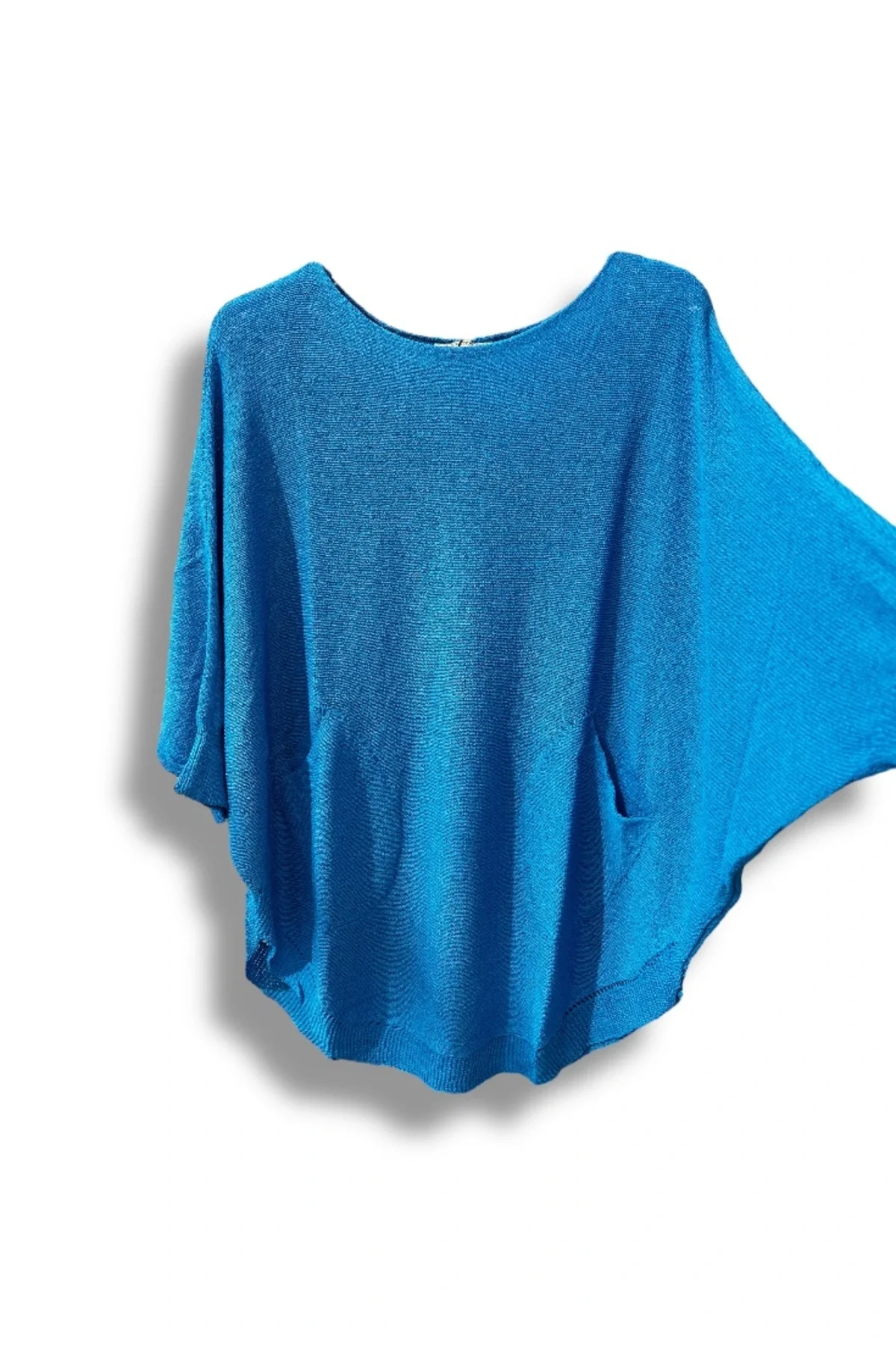 Oversize Cepli Merserize Bluz | 38-52 Beden Uyumlu Rahat Kalıp Triko