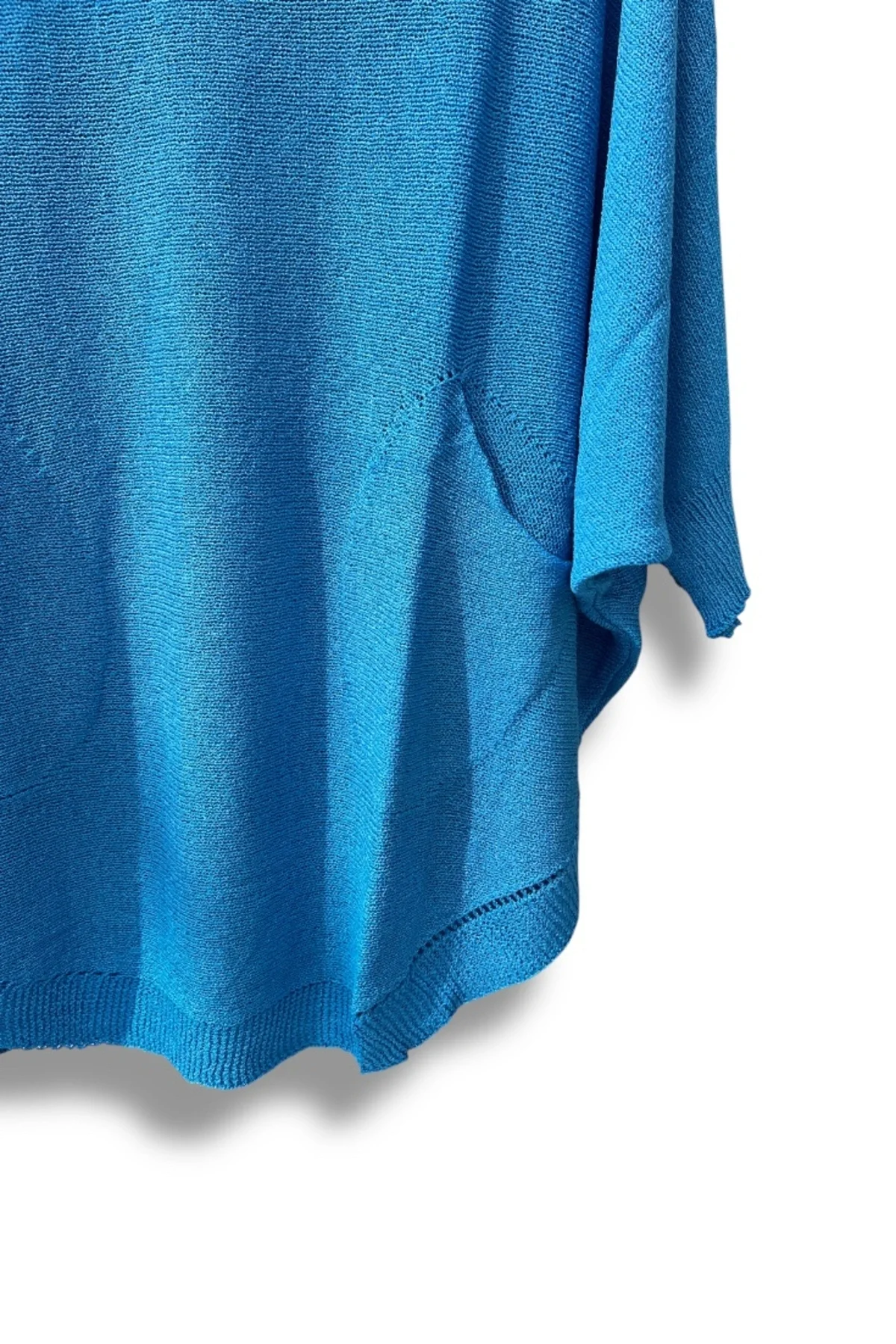 Oversize Cepli Merserize Bluz | 38-52 Beden Uyumlu Rahat Kalıp Triko