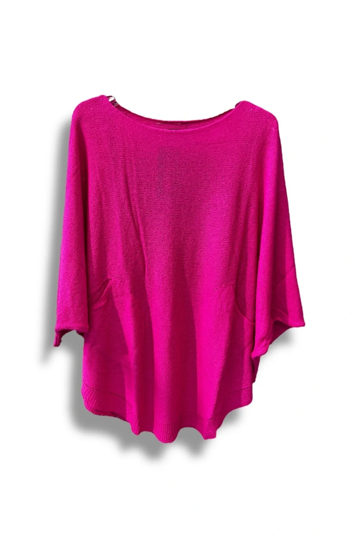 Merserize Triko Oversize Bluz - 38-52 Beden Uyumlu - Salaş Kazak