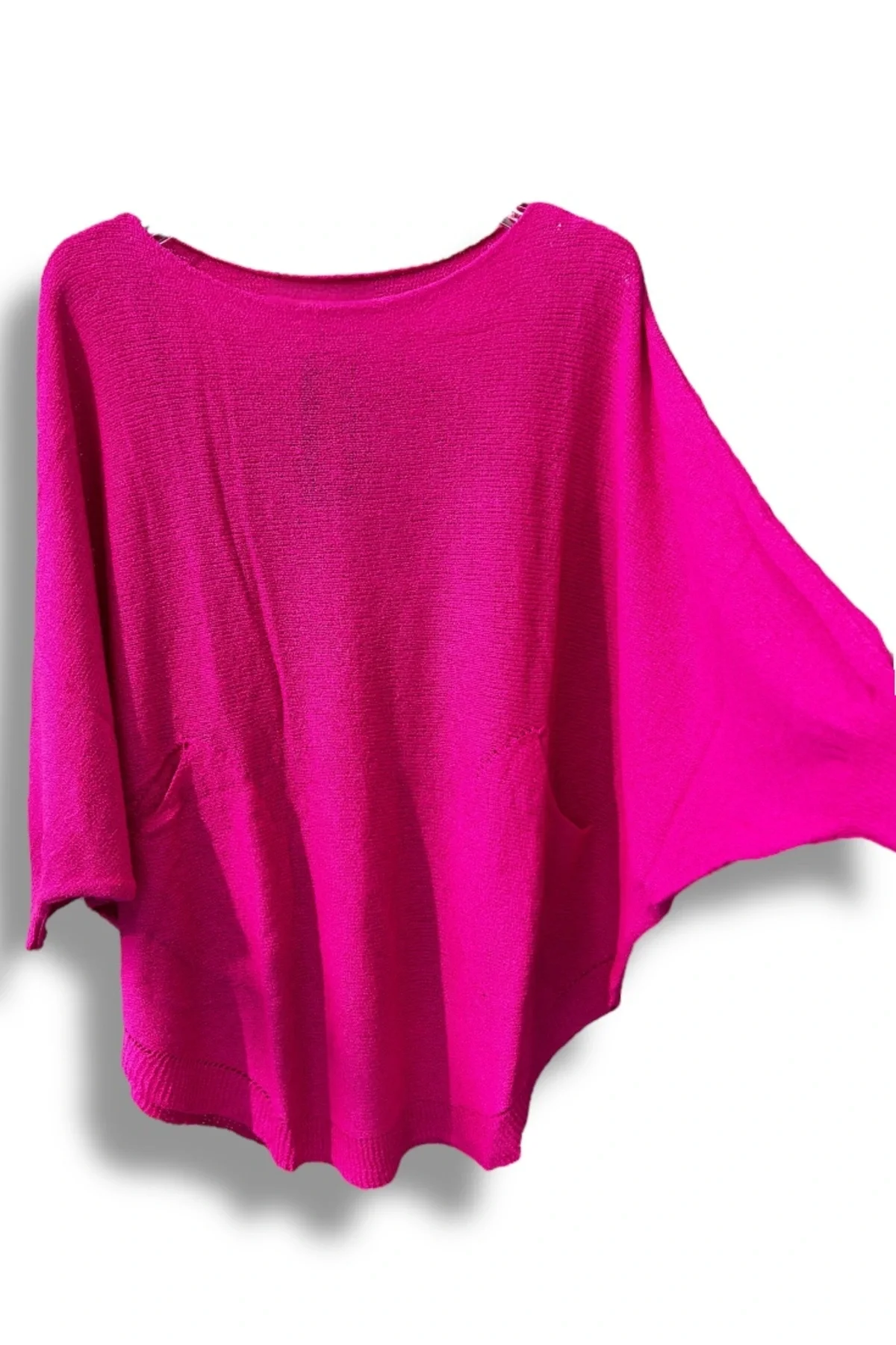 Merserize Triko Oversize Bluz - 38-52 Beden Uyumlu - Salaş Kazak