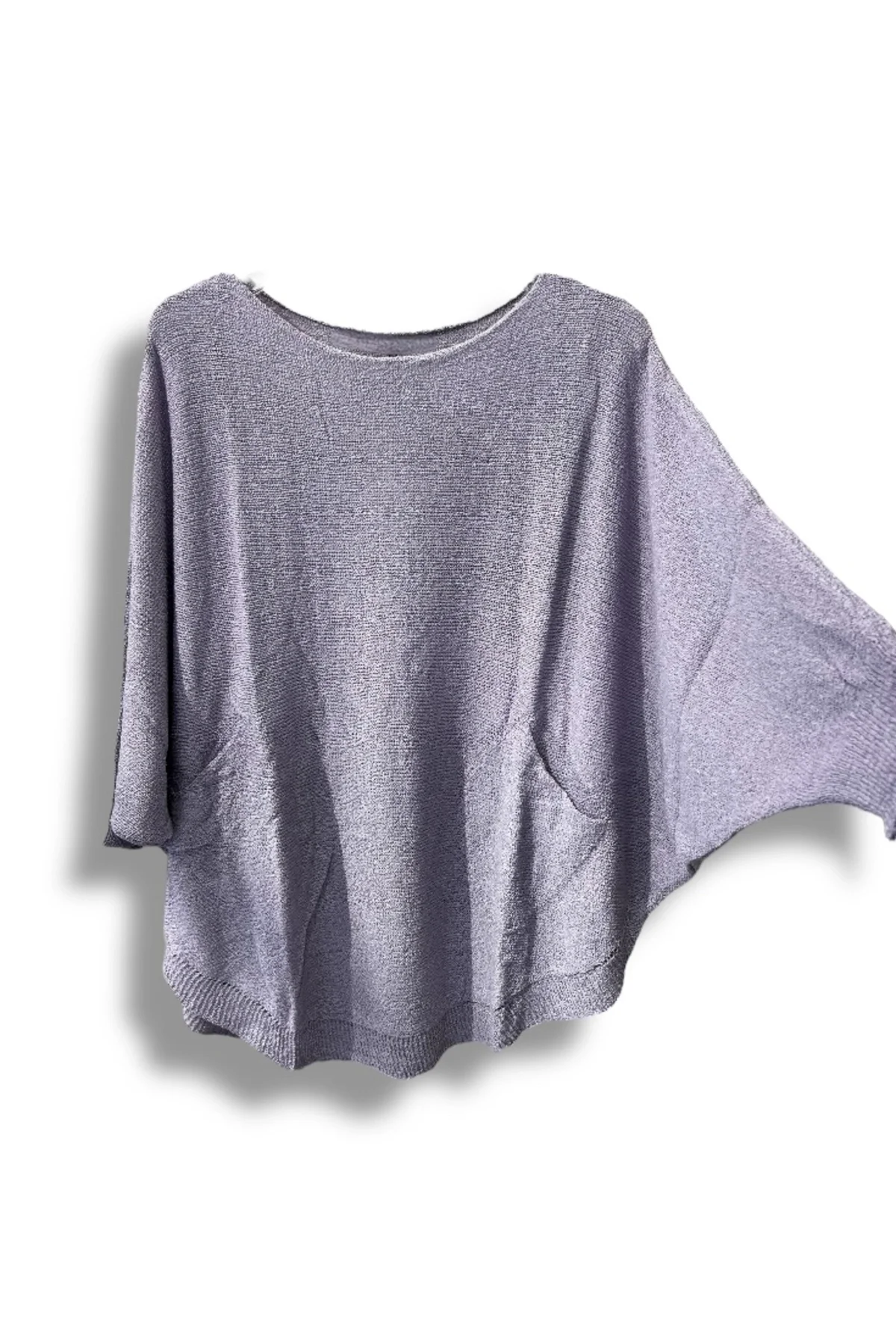 Merserize Triko Oversize Bluz - 38-52 Beden Uyumlu - Salaş Kazak