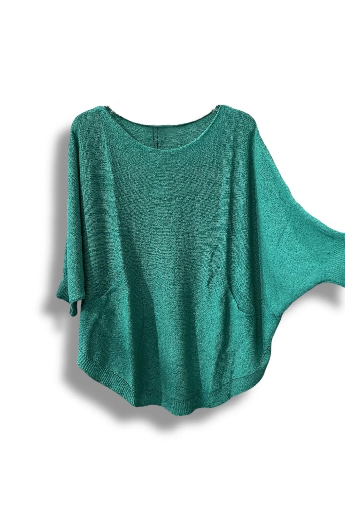 Merserize Triko Oversize Bluz - 38-52 Beden Uyumlu - Salaş Kazak