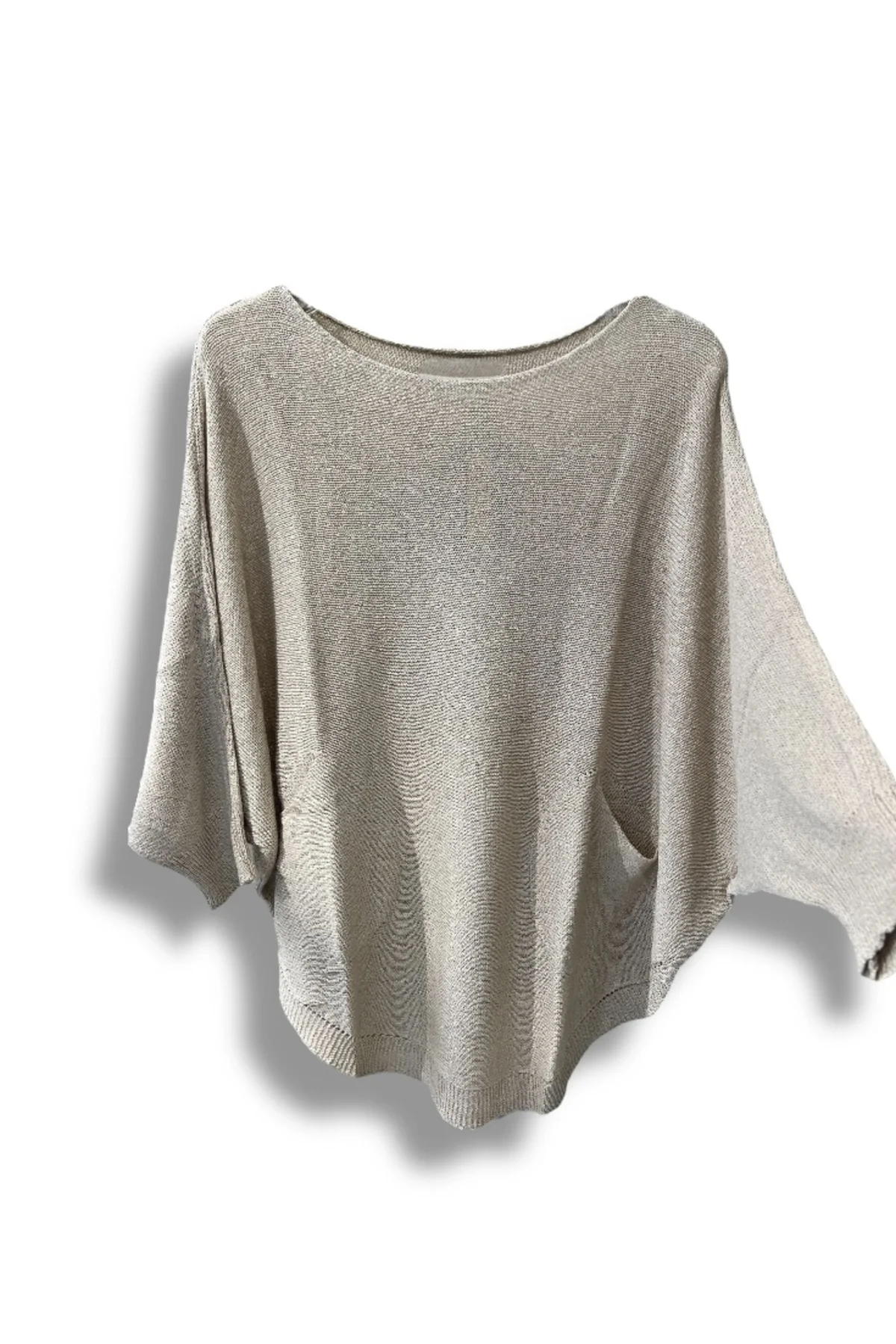 Merserize Triko Oversize Bluz - 38-52 Beden Uyumlu - Salaş Kazak