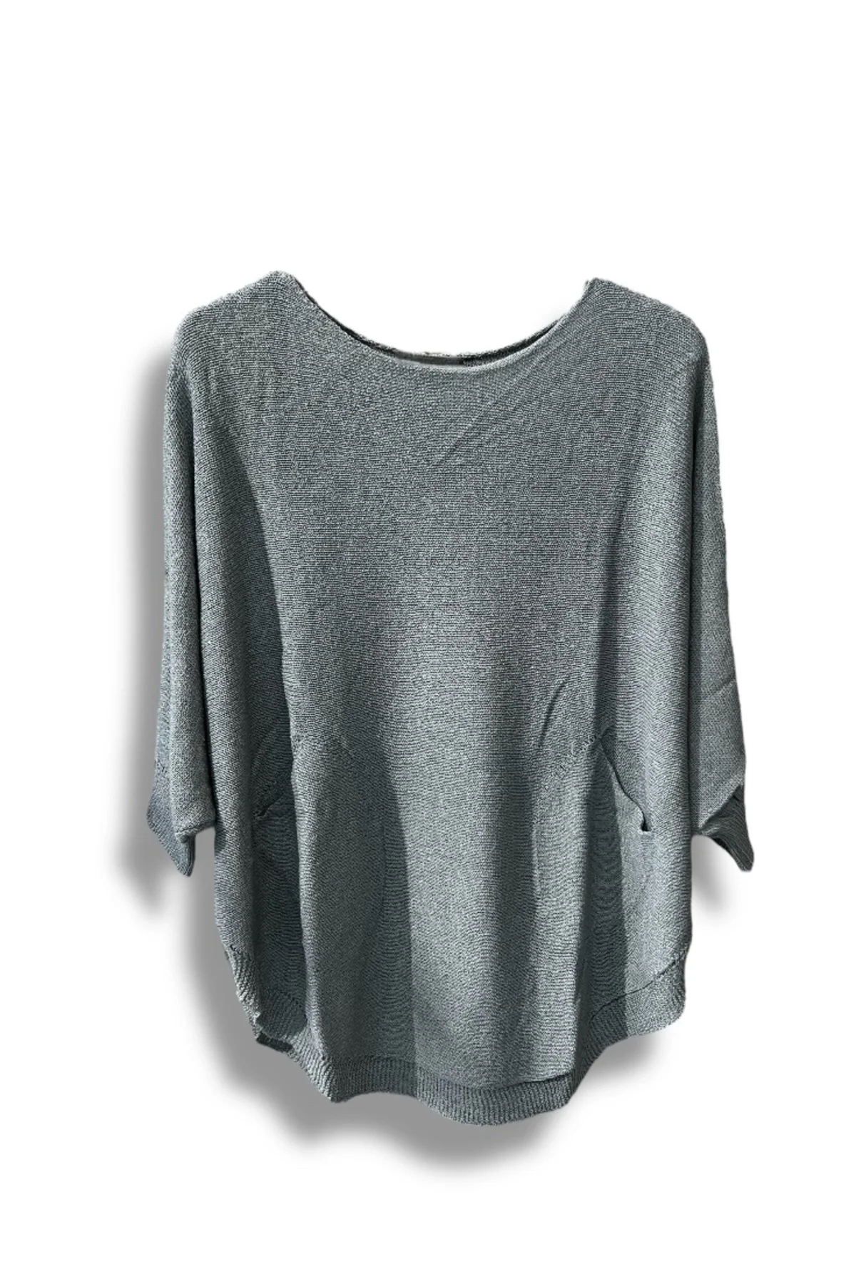 Merserize Triko Oversize Bluz - 38-52 Beden Uyumlu - Salaş Kazak