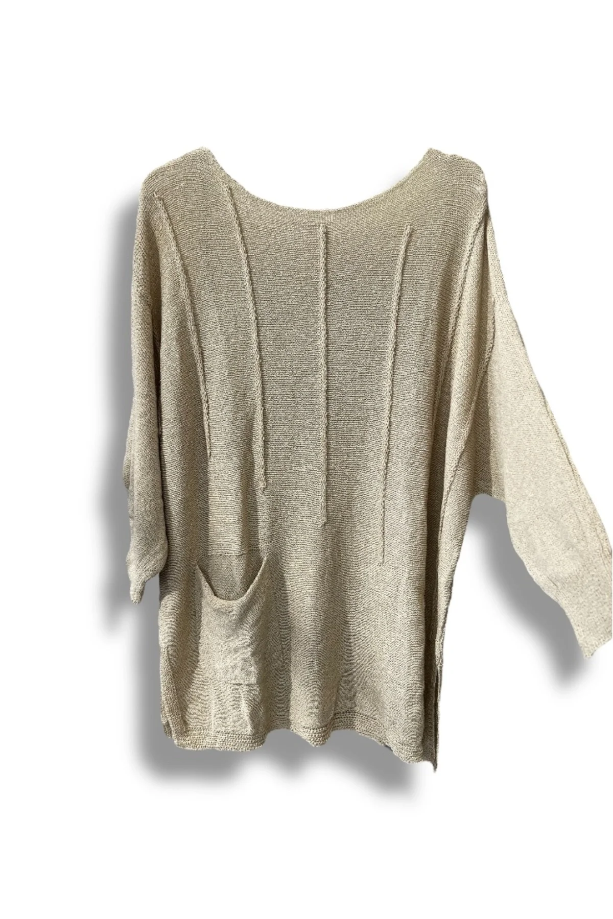 Oversize Merserize Triko Bluz | 38-52 Beden Uyumlu