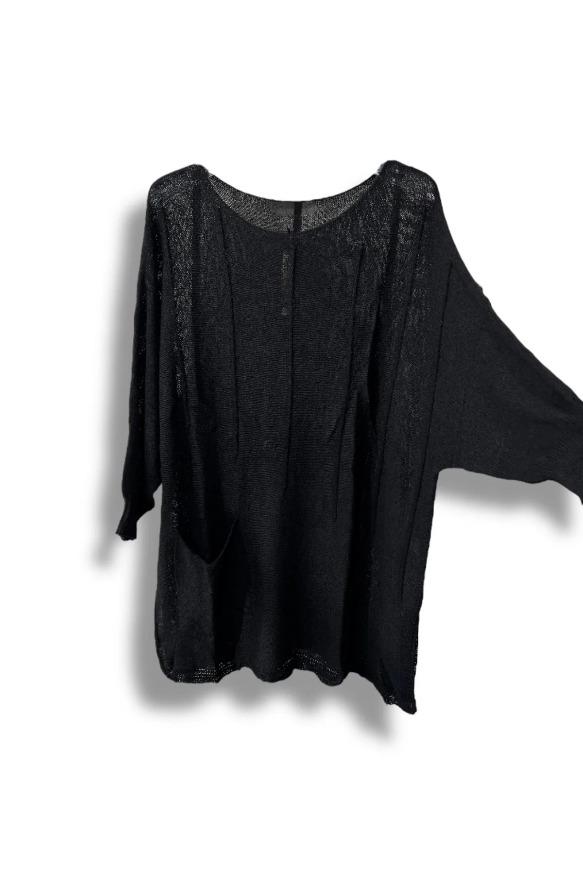 Oversize Merserize Triko Bluz | 38-52 Beden Uyumlu