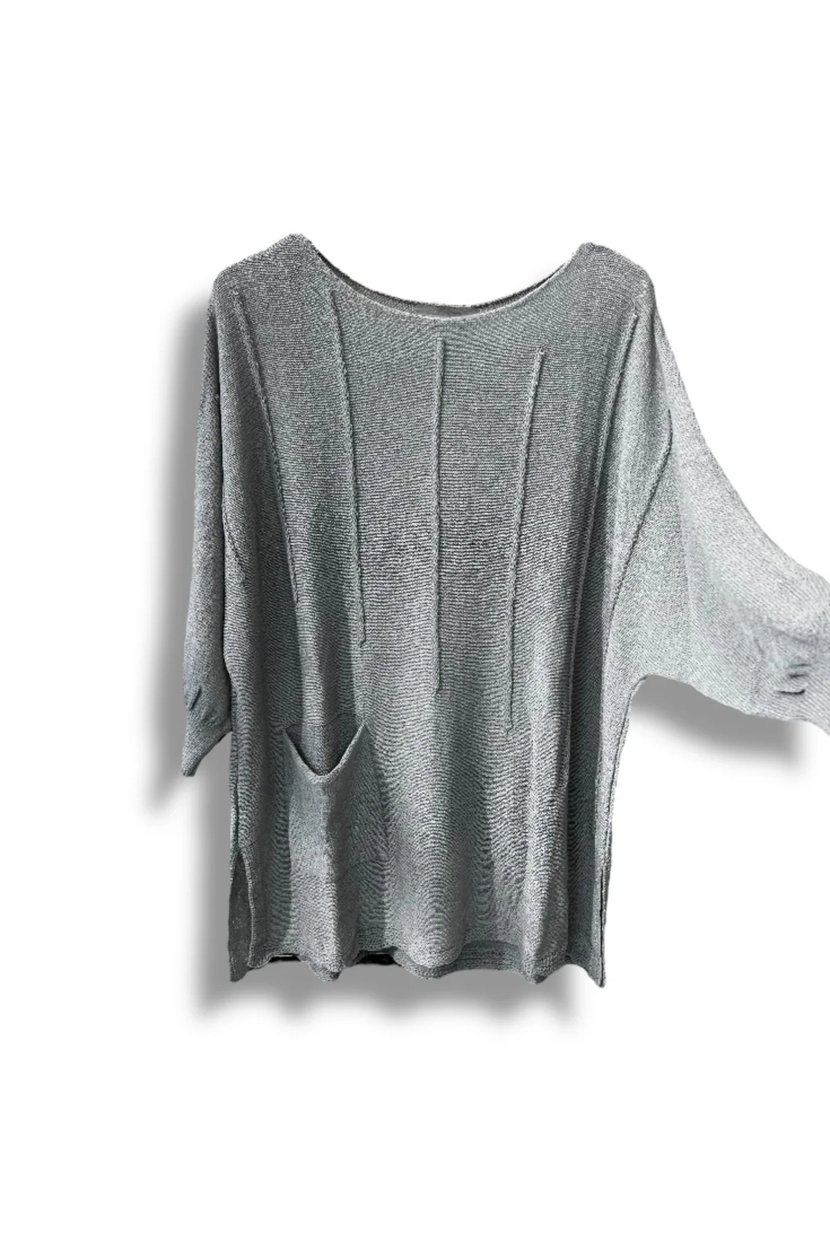 Kadın Oversize Merserize Triko Bluz | Salaş Tunik | 38-52 Beden Uyumlu