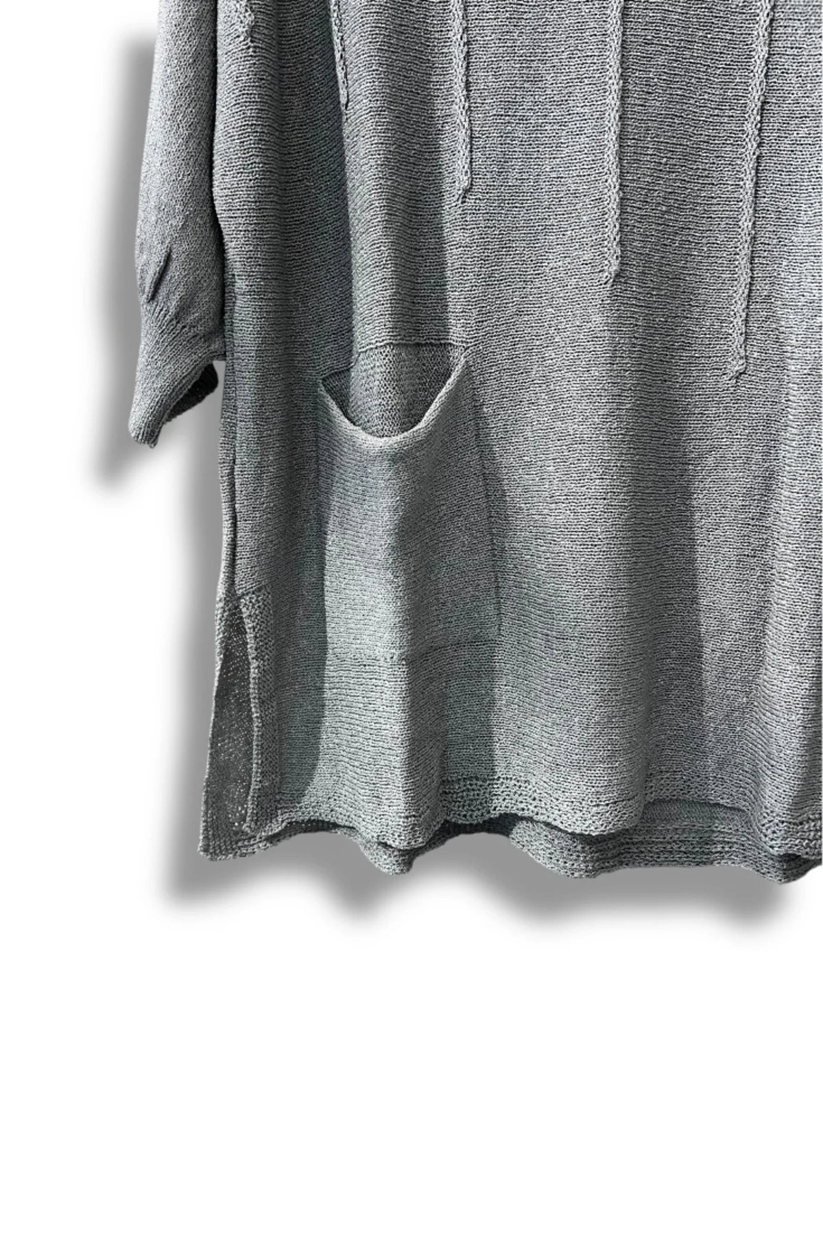 Kadın Oversize Merserize Triko Bluz | Salaş Tunik | 38-52 Beden Uyumlu