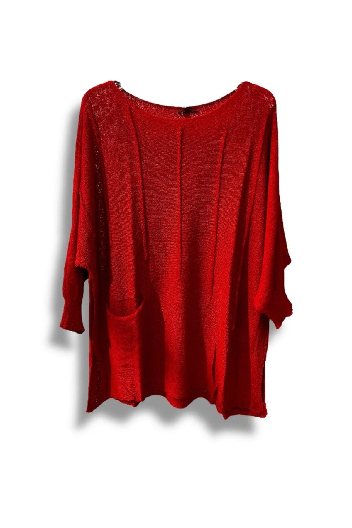 Oversize Merserize Triko Bluz | 38-52 Beden Uyumlu