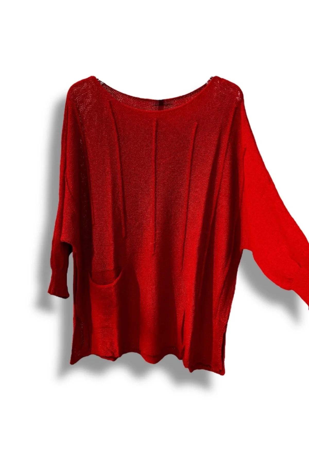 Oversize Merserize Triko Bluz | 38-52 Beden Uyumlu