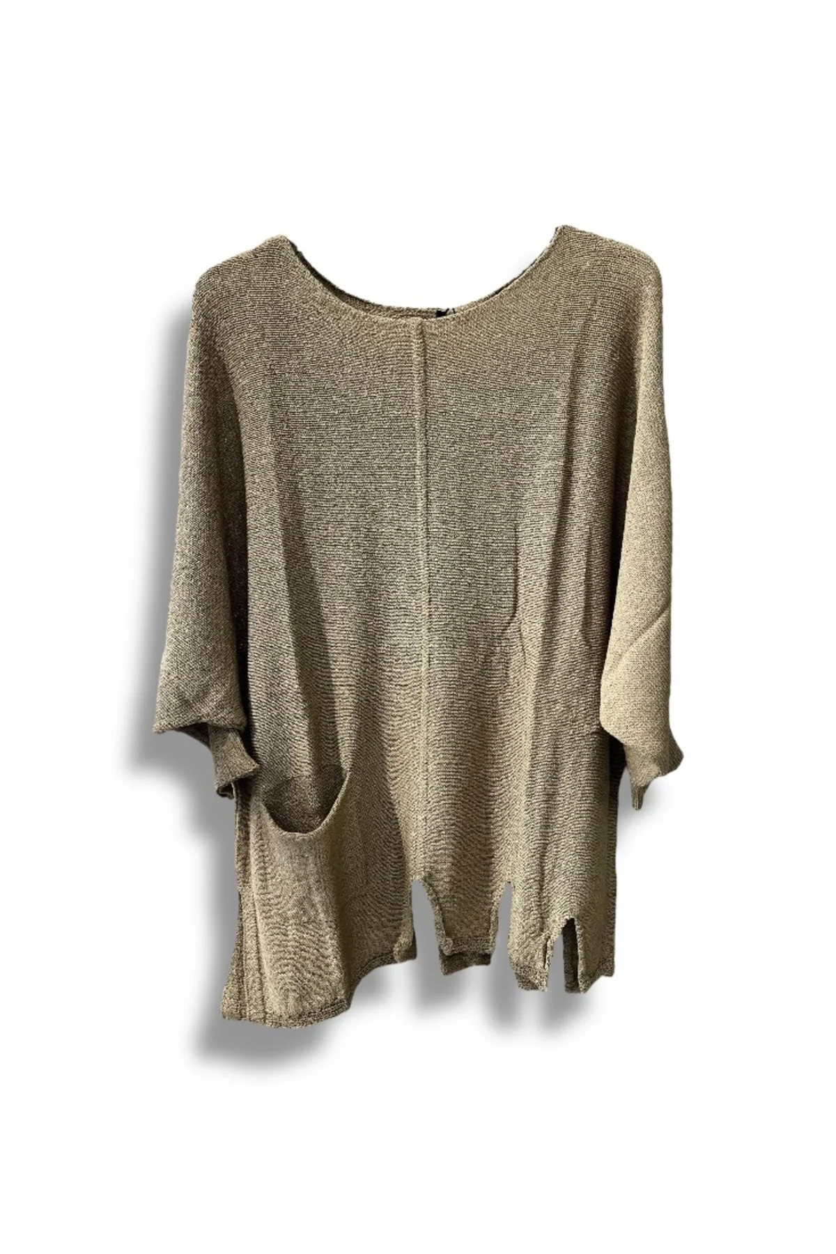 Kadın Oversize Merserize Triko Bluz | Salaş Tunik | 38-52 Beden Uyumlu