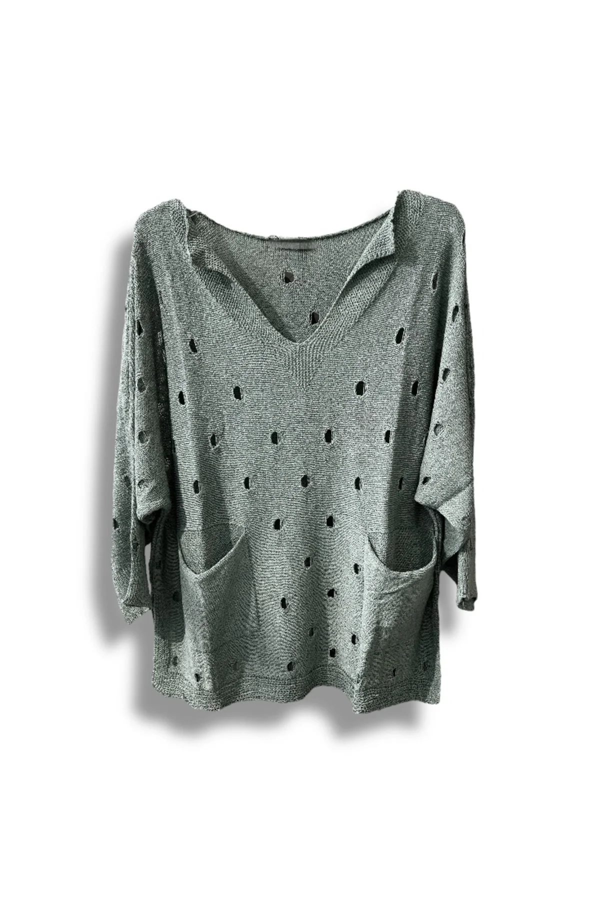 Kadın Merserize Oversize Triko Bluz – Standart Beden (38-48 Uyumlu) – Şık ve Rahat Yazlık Kazak