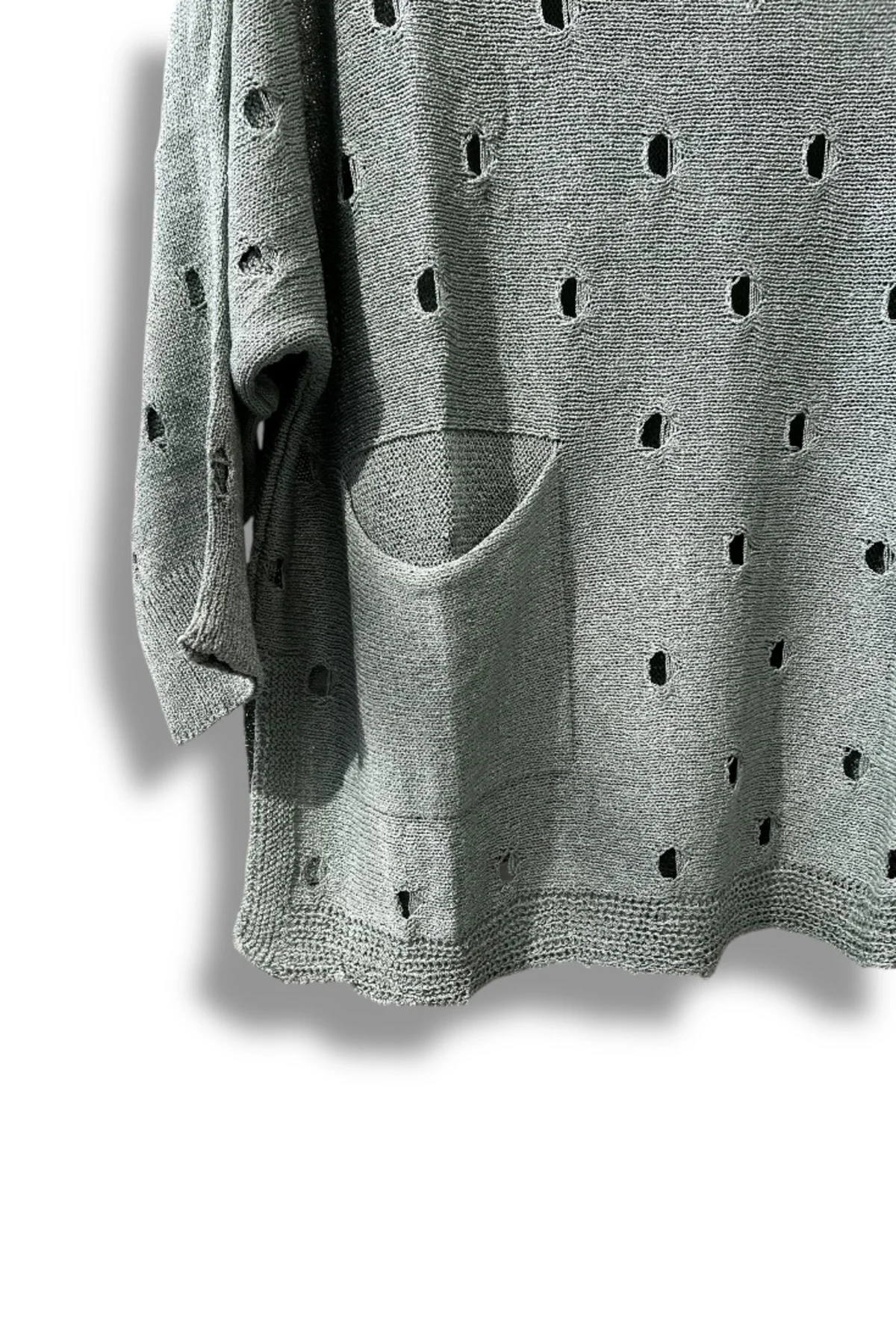 Kadın Merserize Oversize Triko Bluz – Standart Beden (38-48 Uyumlu) – Şık ve Rahat Yazlık Kazak