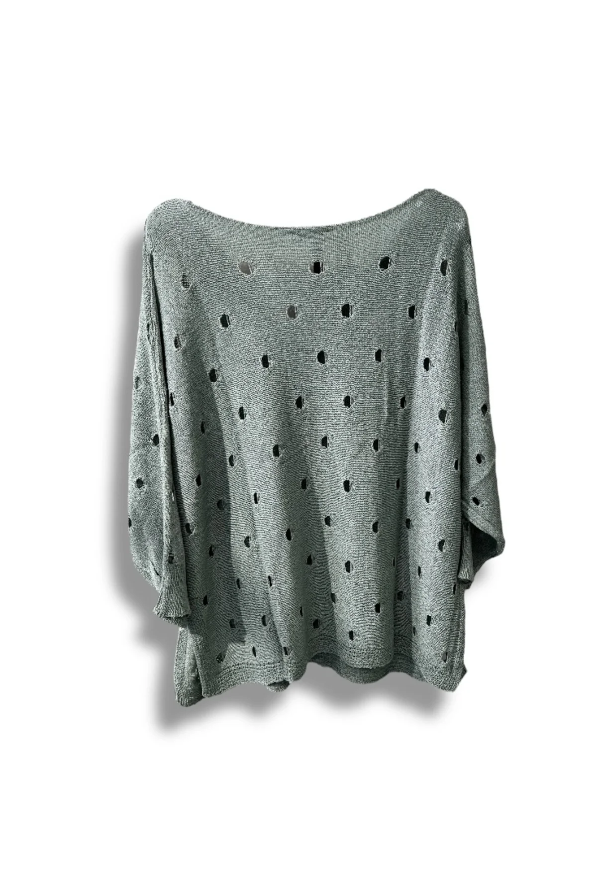 Kadın Merserize Oversize Triko Bluz – Standart Beden (38-48 Uyumlu) – Şık ve Rahat Yazlık Kazak