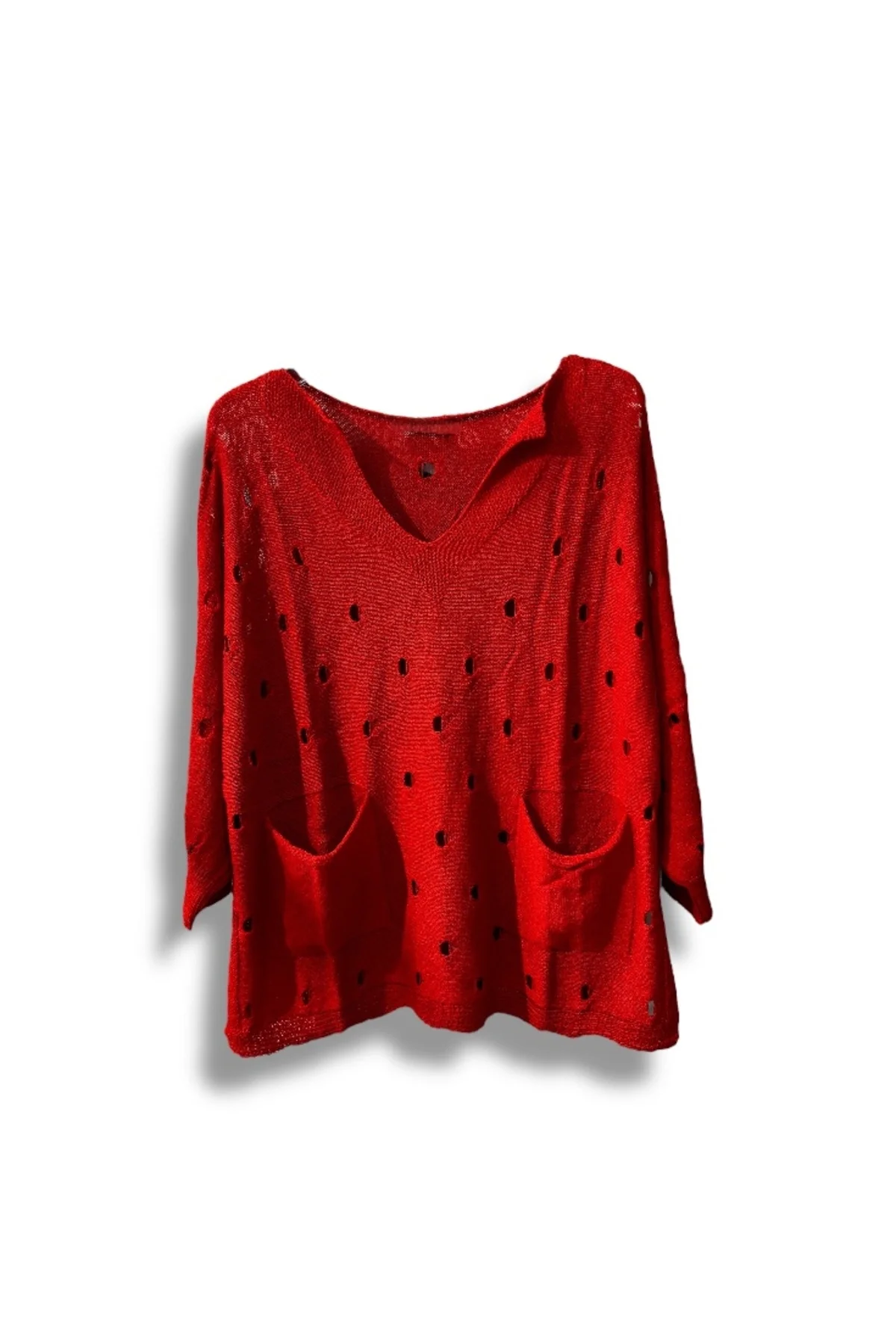 Kadın Merserize Oversize Triko Bluz – Standart Beden (38-48 Uyumlu) – Şık ve Rahat Yazlık Kazak