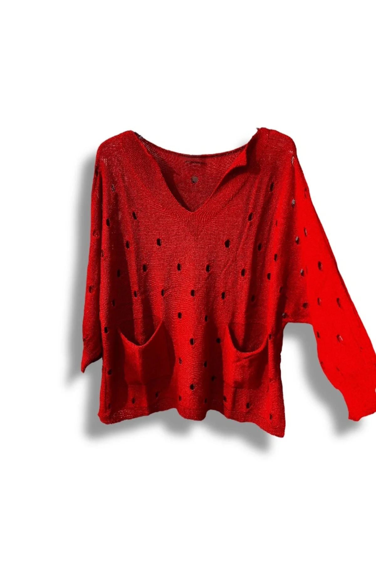 Kadın Merserize Oversize Triko Bluz – Standart Beden (38-48 Uyumlu) – Şık ve Rahat Yazlık Kazak