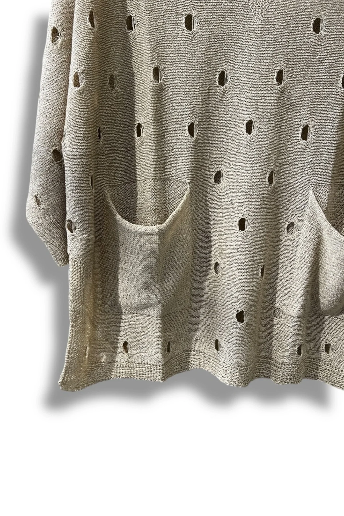 Kadın Merserize Oversize Triko Bluz – Standart Beden (38-48 Uyumlu) – Şık ve Rahat Yazlık Kazak