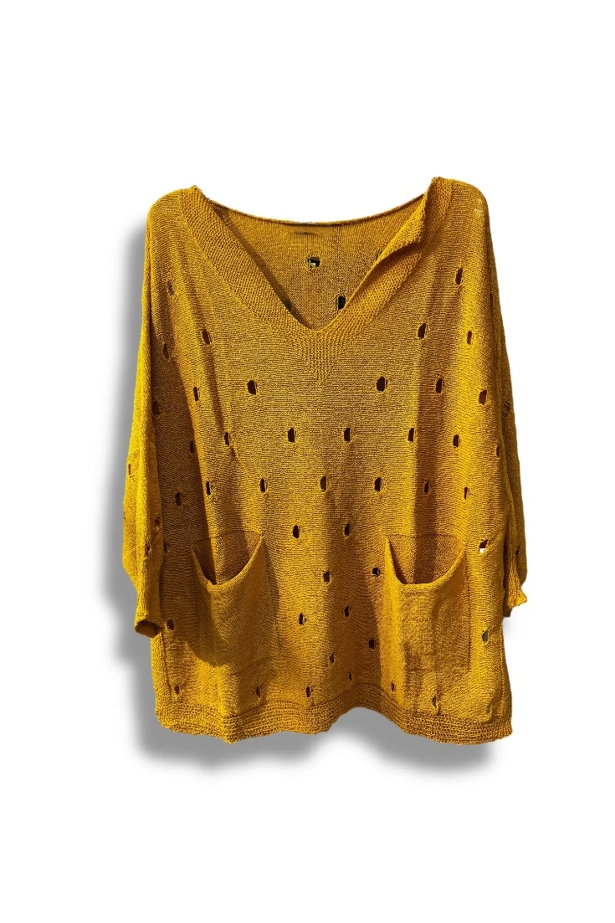 Kadın Merserize Oversize Triko Bluz – Standart Beden (38-48 Uyumlu) – Şık ve Rahat Yazlık Kazak