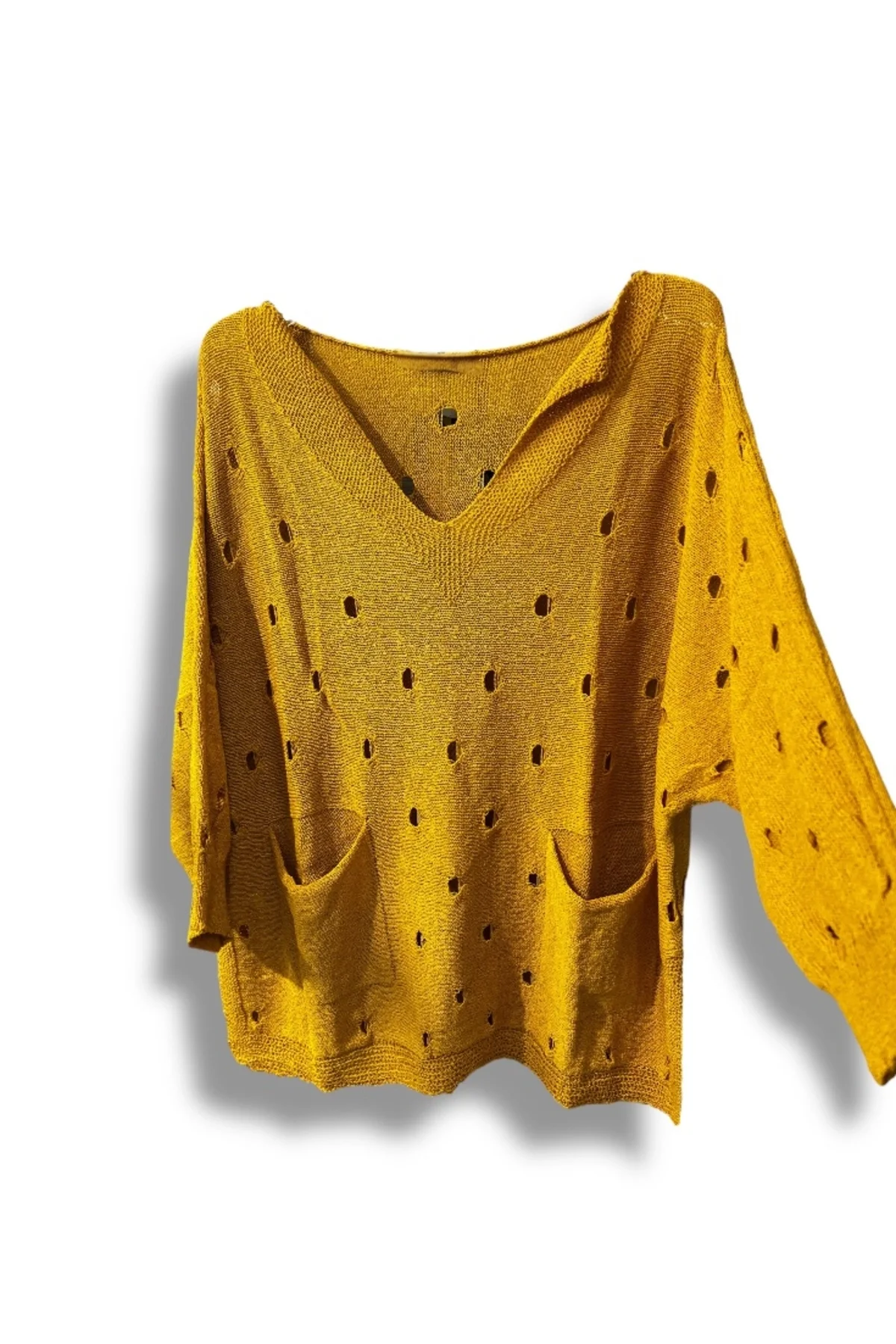 Kadın Merserize Oversize Triko Bluz – Standart Beden (38-48 Uyumlu) – Şık ve Rahat Yazlık Kazak