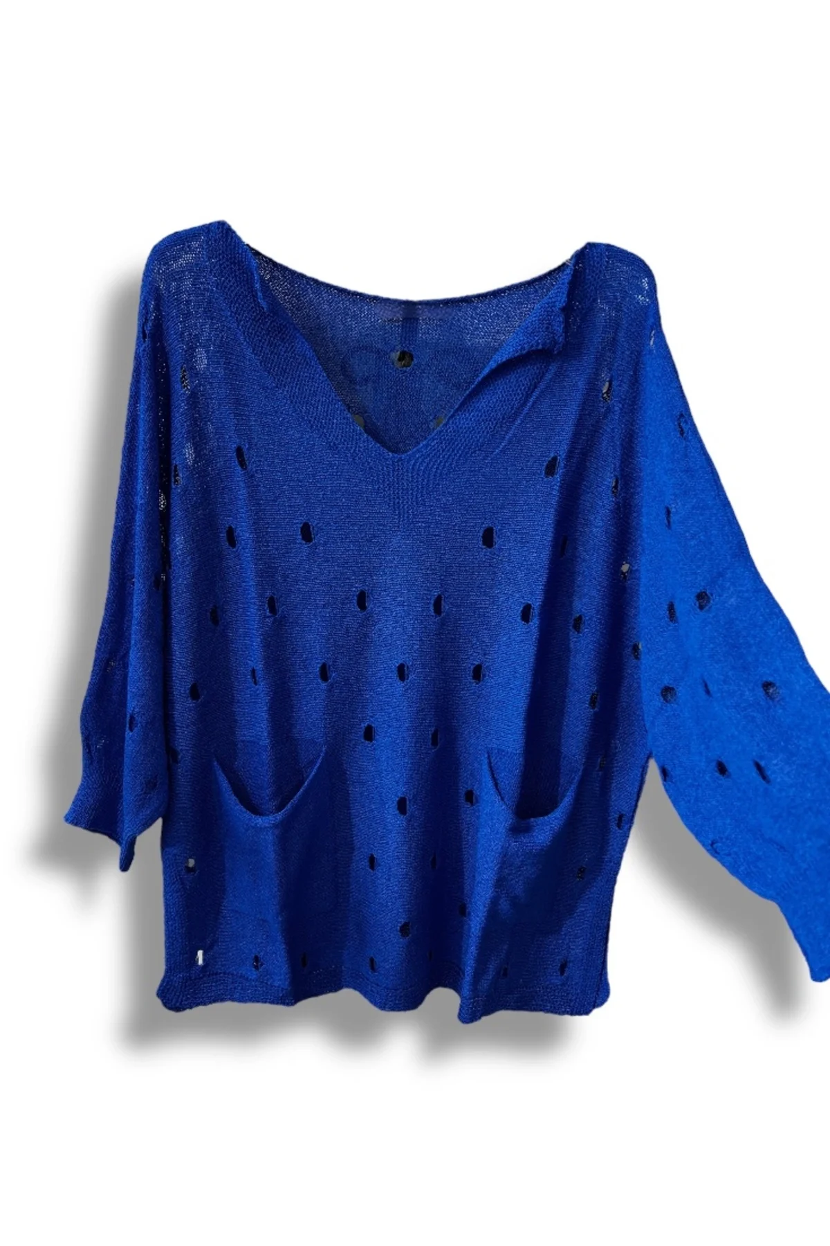 Kadın Merserize Oversize Triko Bluz – Standart Beden (38-48 Uyumlu) – Şık ve Rahat Yazlık Kazak