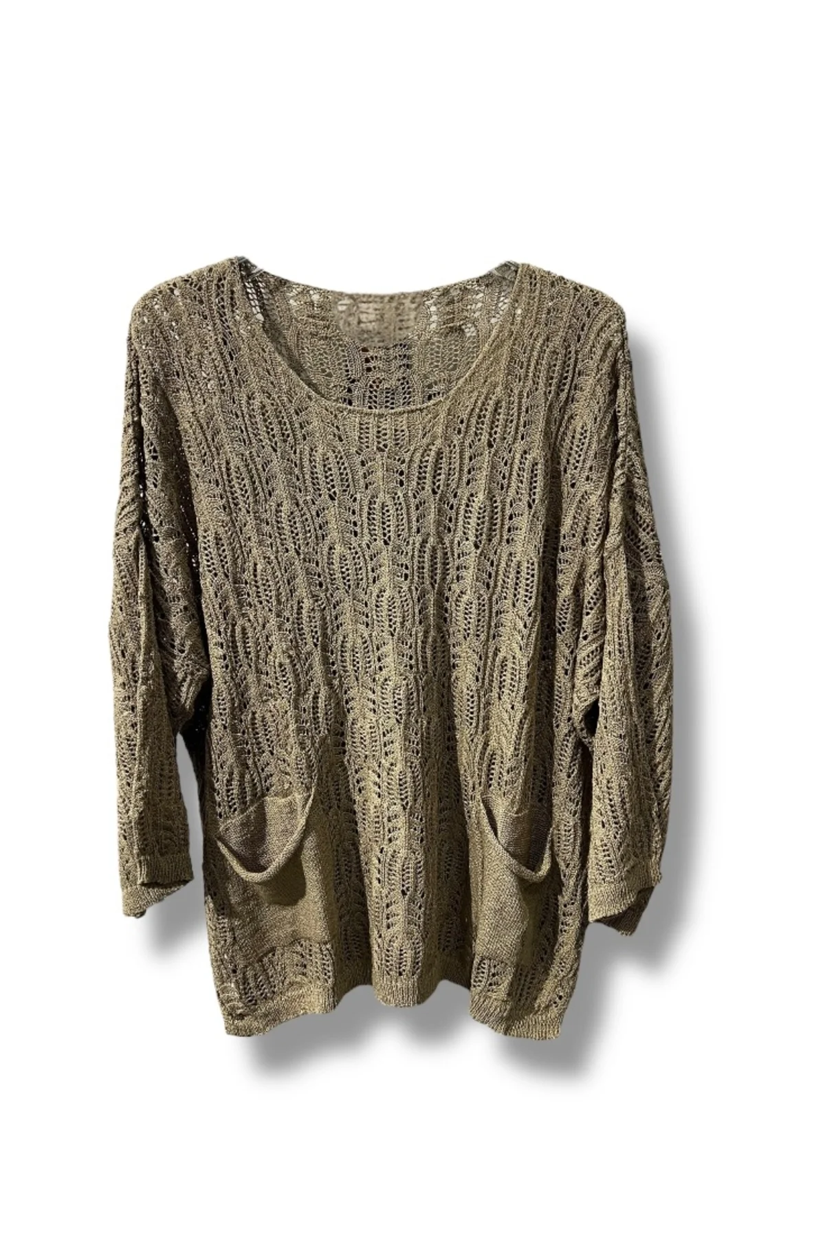 %100 Pamuk Merserize Triko Bluz – Standart Beden 38-48 Uyumlu, Cepli, Yumuşak Dokulu