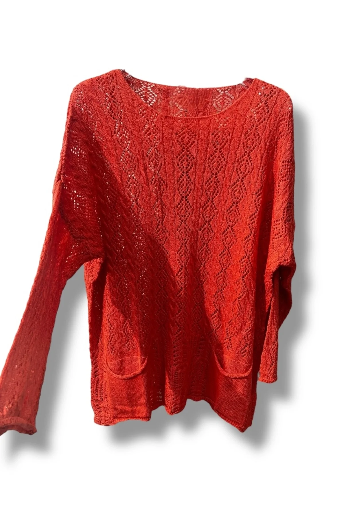 %100 Pamuk Merserize Triko Bluz – Standart Beden 38-48 Uyumlu, Cepli, Yumuşak Dokulu