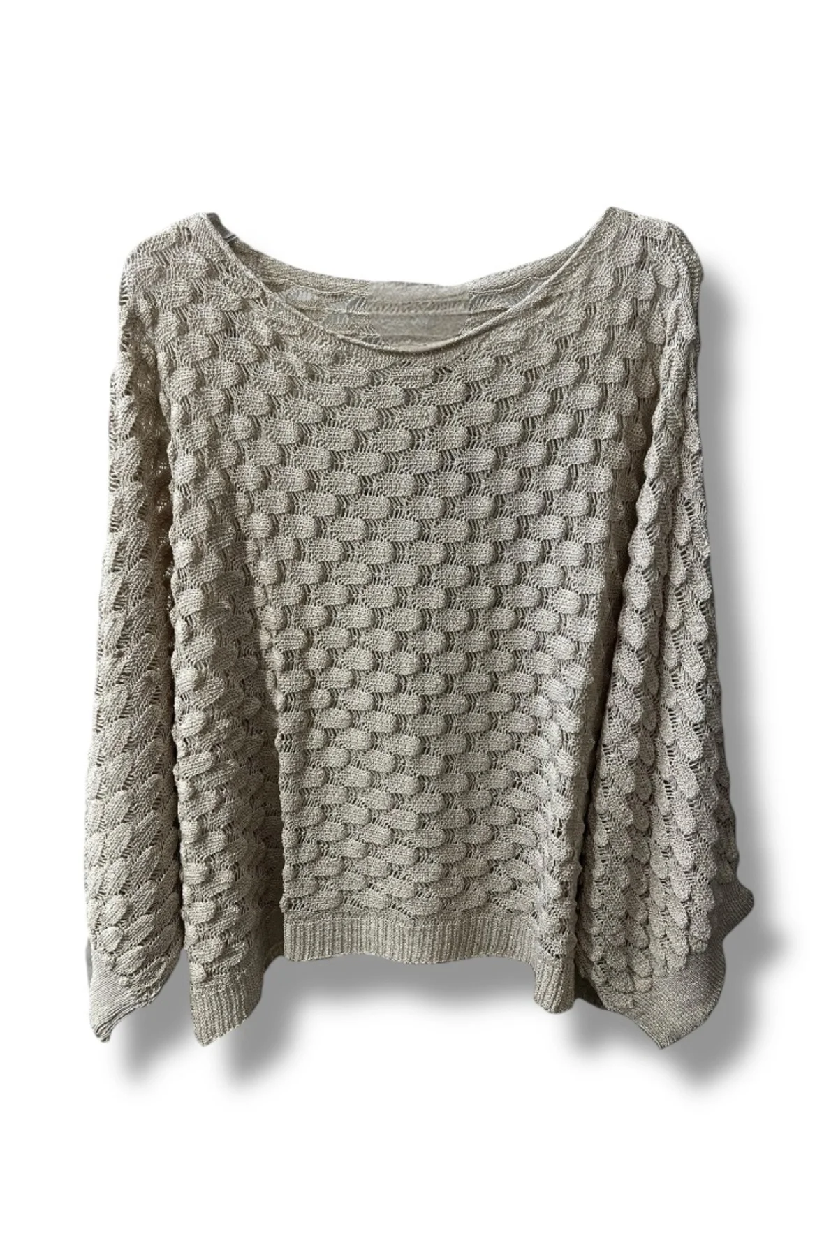 Kadın Merserize Triko Bluz Oversize Standart Beden 38-52 Uyumlu Salaş